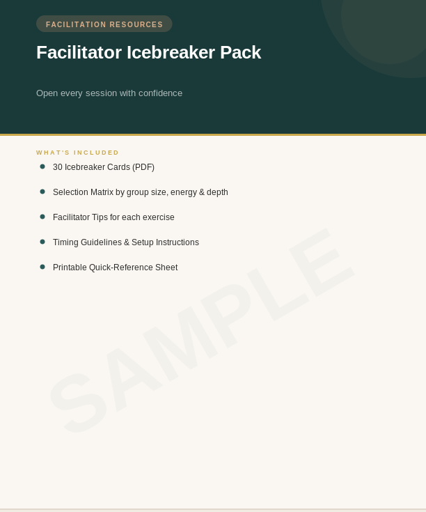 Facilitator Icebreaker Pack