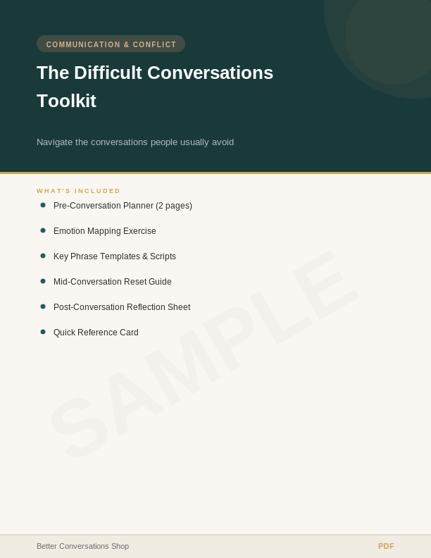 The Difficult Conversations Toolkit